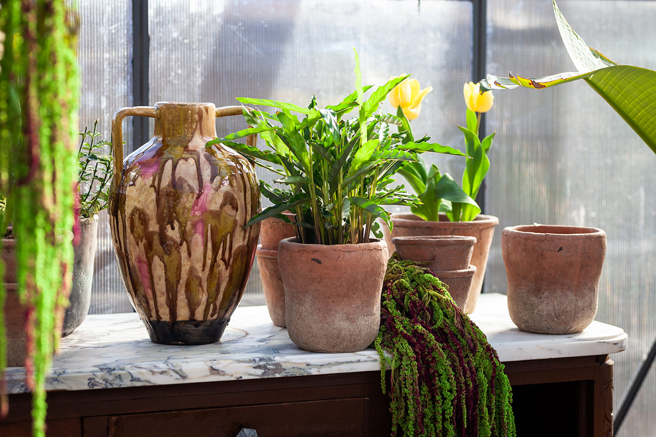 Cement Pots in rustic style | OFELIA Home & Decor